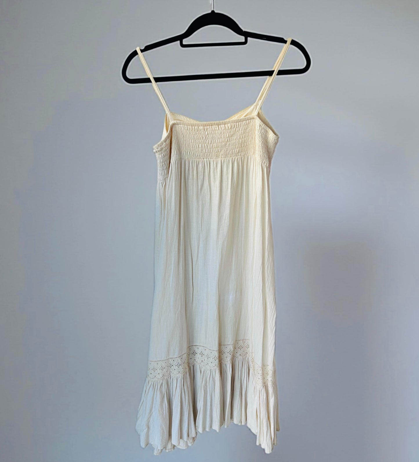 Vintage Ivory Dress with Embroidered Details