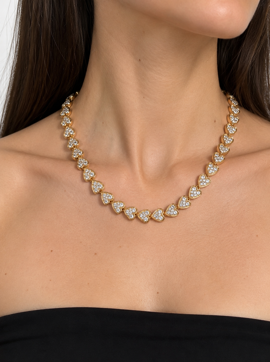 Vintage Nina Ricci Gold-Plated Heart Necklace | 1990s‫