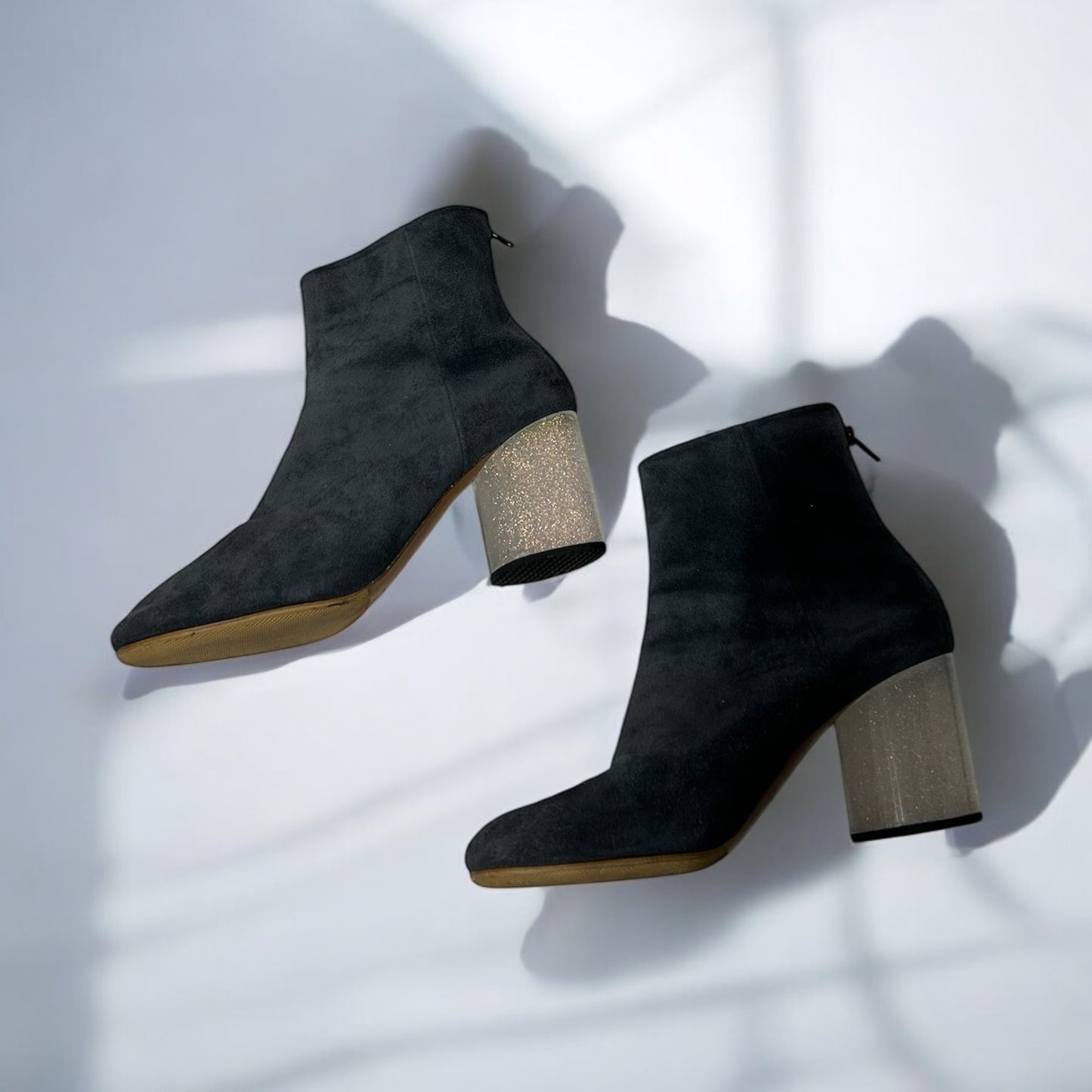 MM6 suede ankle boots