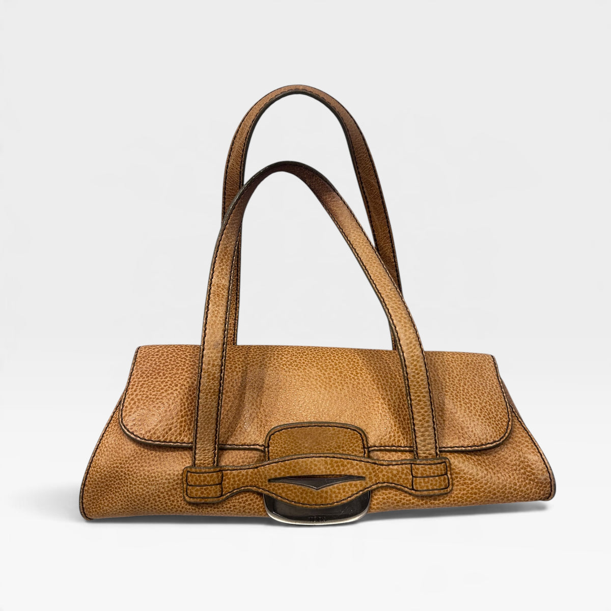 Vintage Tod’s Tan Leather Shoulder Bag | Early 2000s