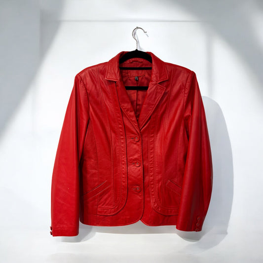 Vintage Red Leather Jacket