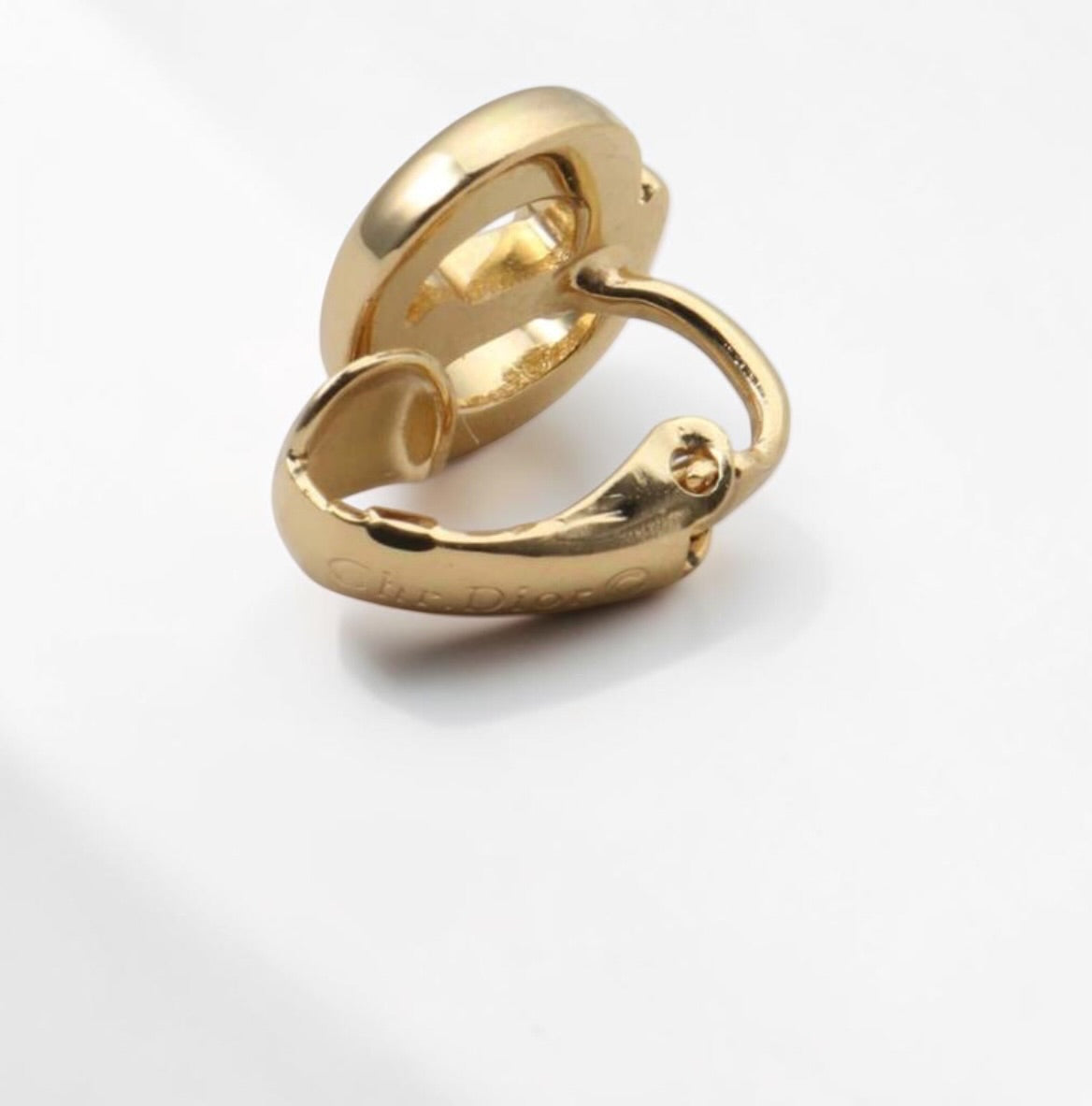 Vintage Christian Dior Gold-Plated Clip-On Earrings | 1990s