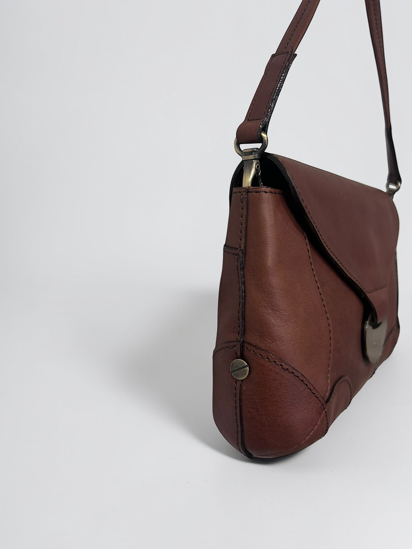 Vintage Chloé Brown Leather Shoulder Bag / Clutch |1990’s