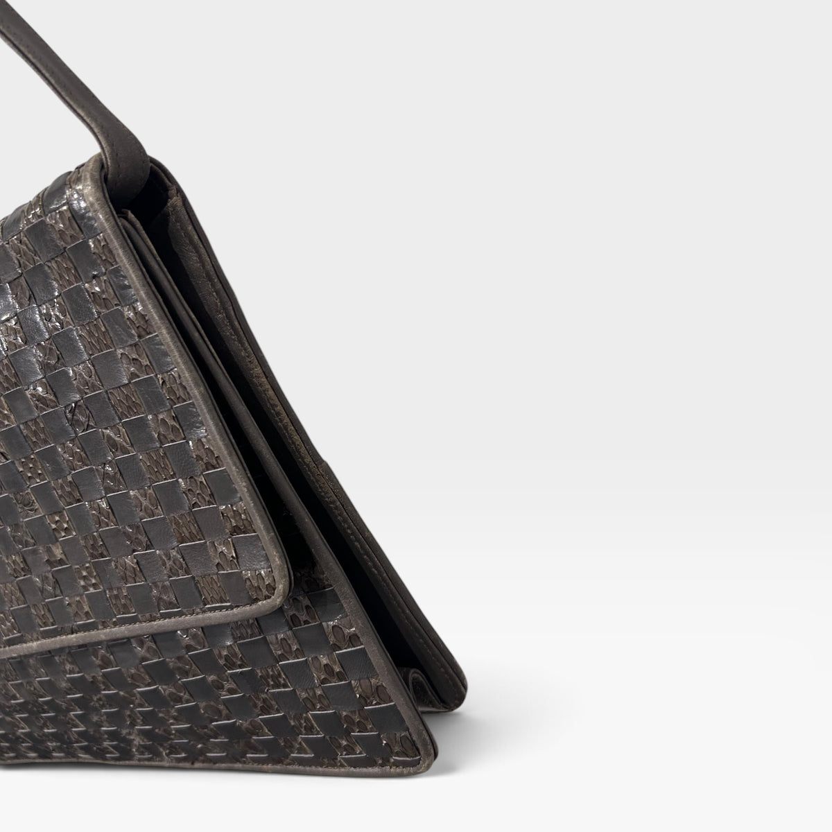 Vintage Fendi Woven Leather Shoulder Bag | Late 1980s