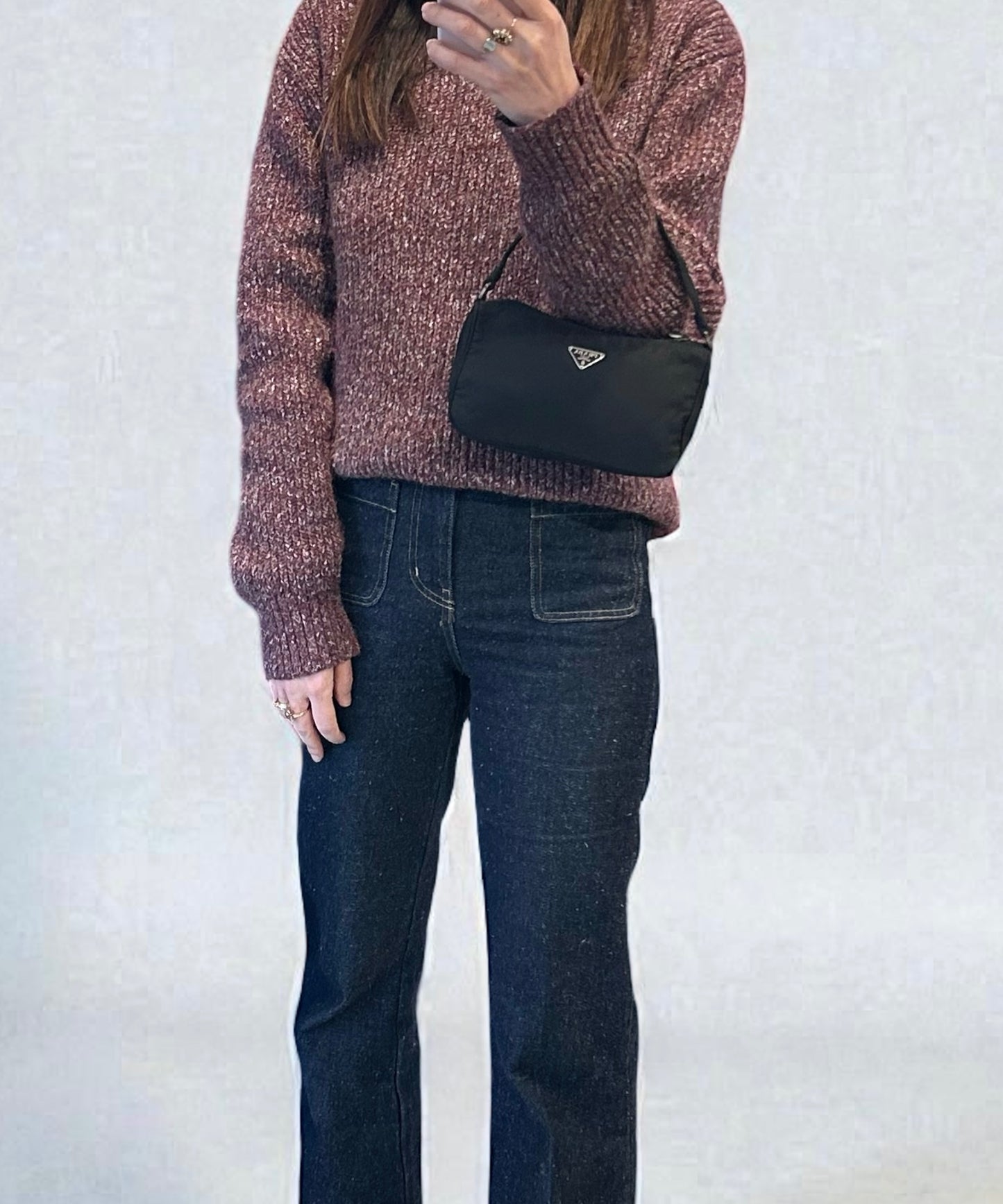 Early 2000s Prada Black Nylon Hand Bag