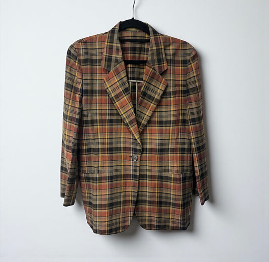 Burberrys Vintage Checked Blazer, Late 1980s–Early 1990s