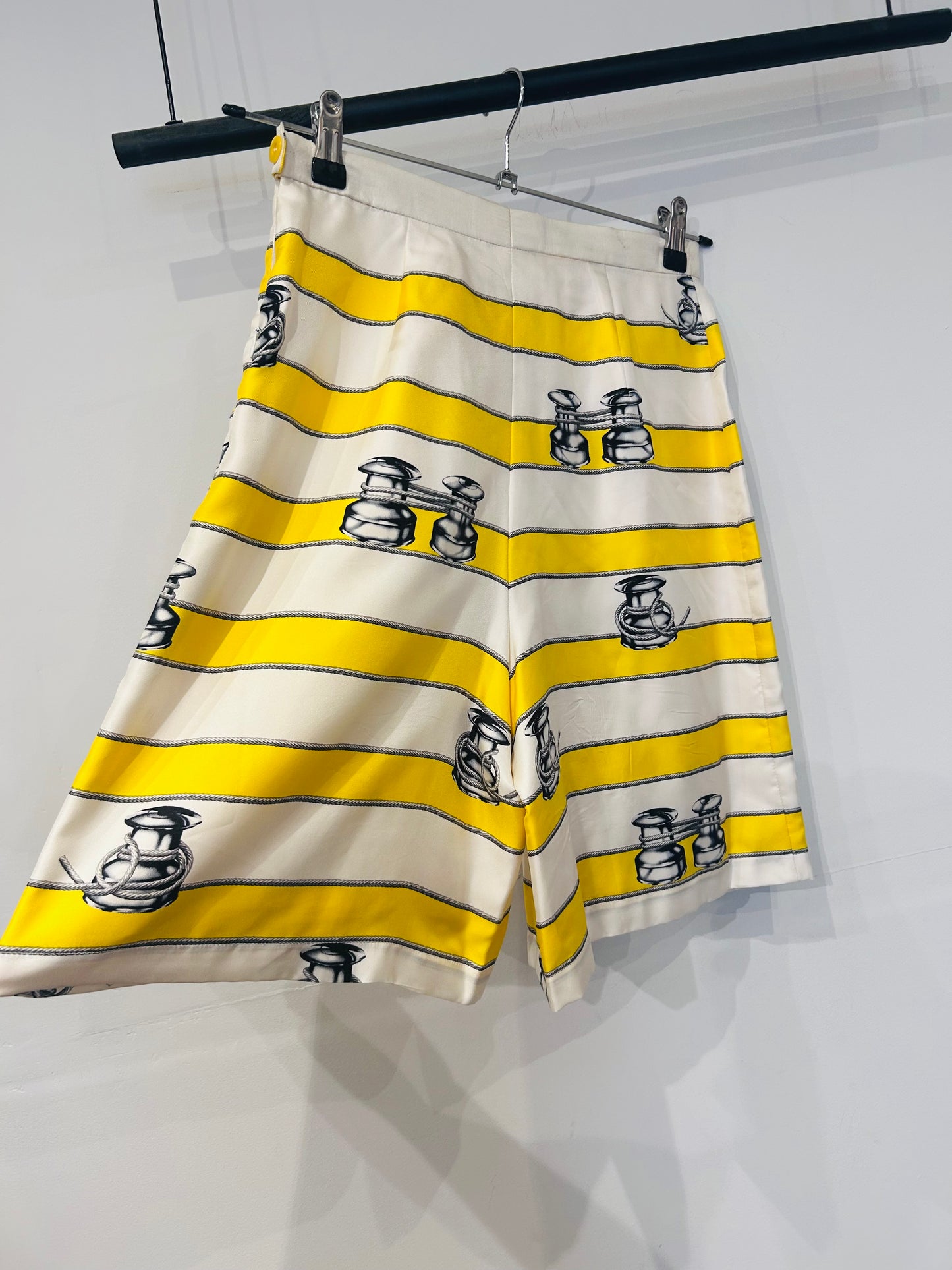 Vintage Escada by Margaretha Ley 100% Silk Nautical Print Shorts | Late 1980s-Early 1990s