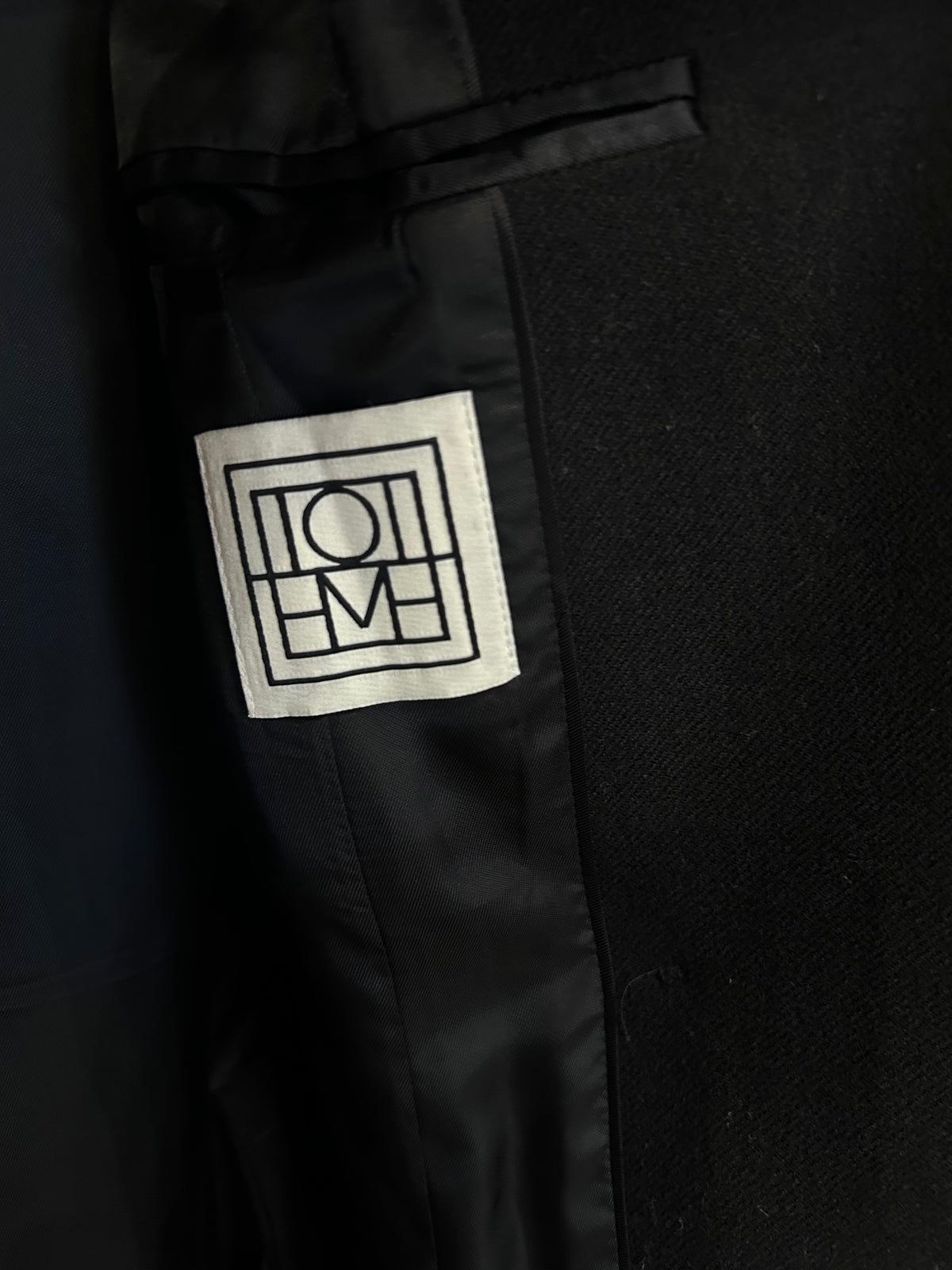 TOTEME Black Double-Breasted Wool Blazer