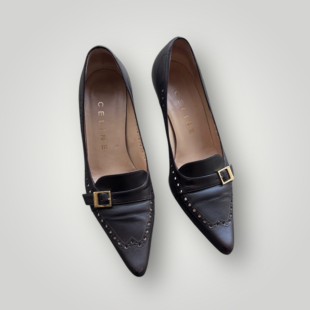 Céline 1990s Leather Pumps
