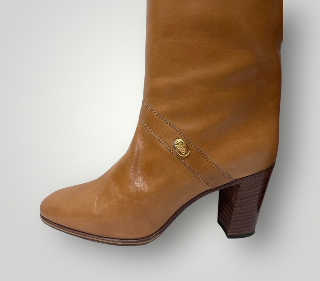 Vintage CELINE Leather Knee High Boots – Late 1970s / Early 1980s