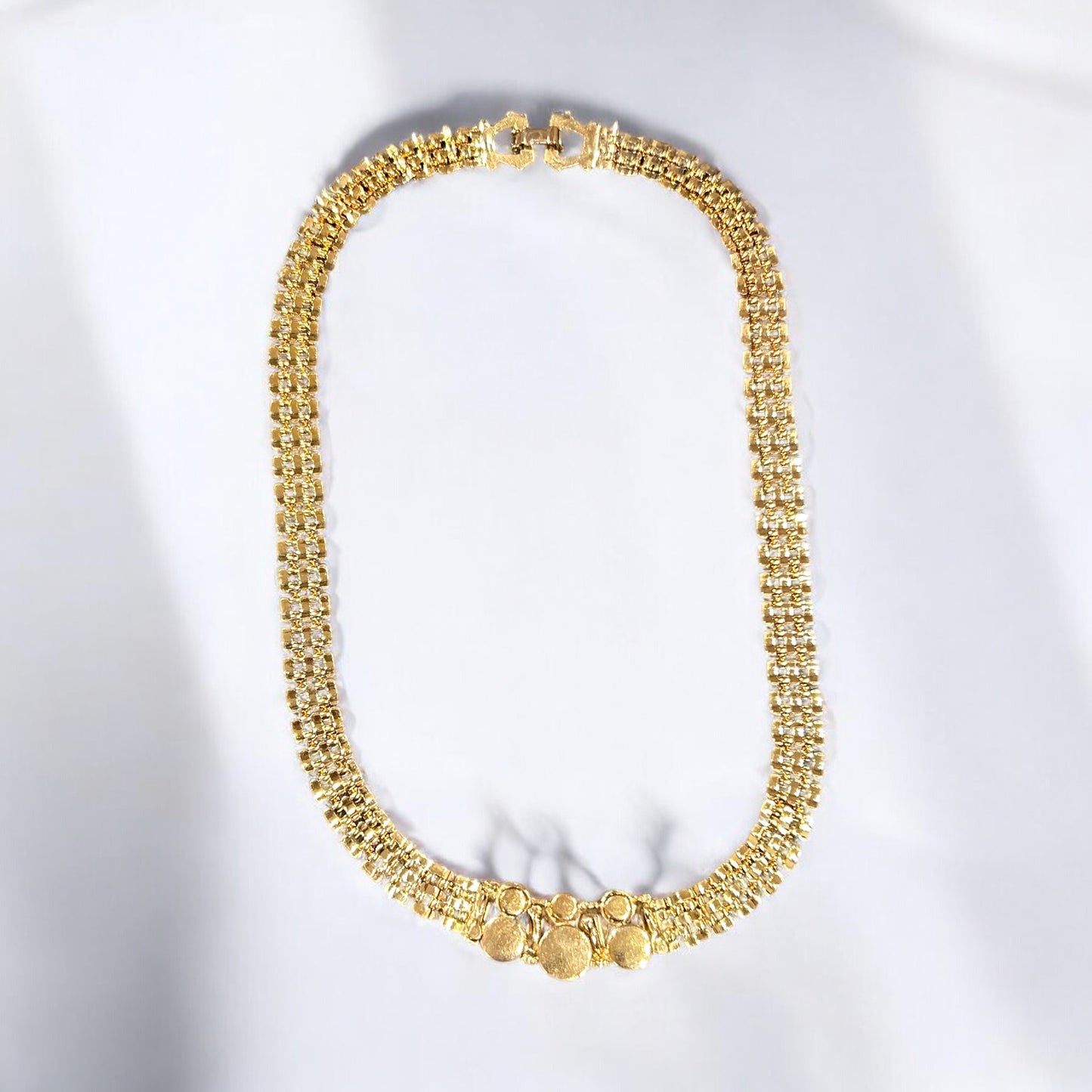 Vintage Multi-Strand Gold Plated Necklace