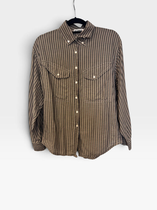 Vintage Jil Sander Checked Button-Down Shirt| 1990s