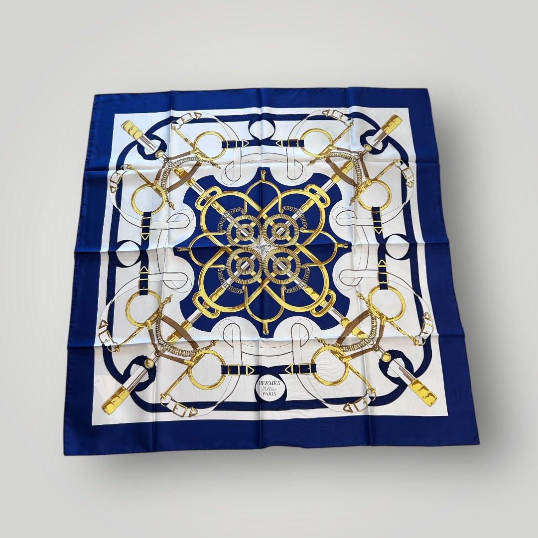 Vintage Hermès “Éperon d’Or” Vintage Silk Scarf