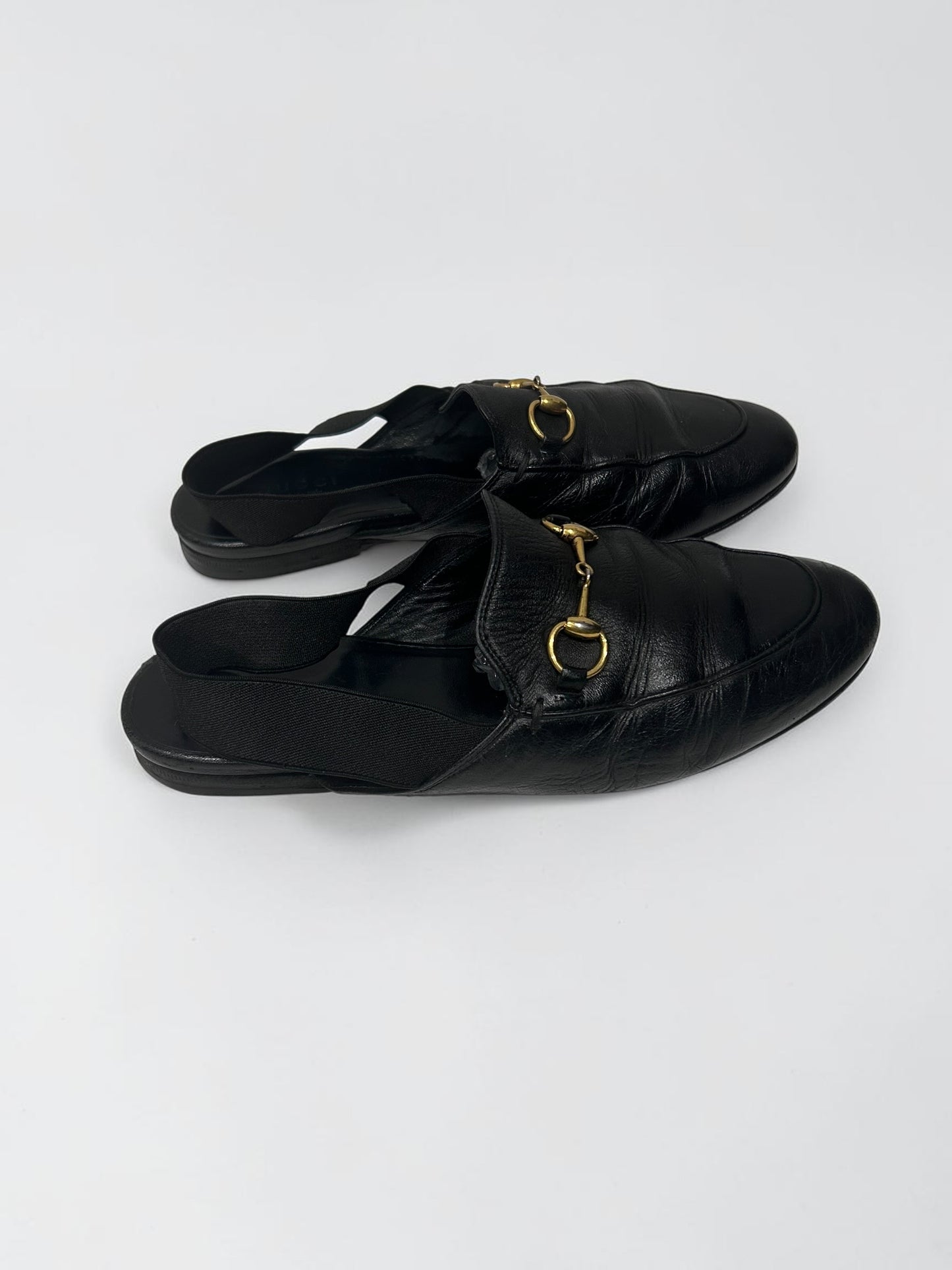 Gucci Horsebit Leather Slingback Loafers