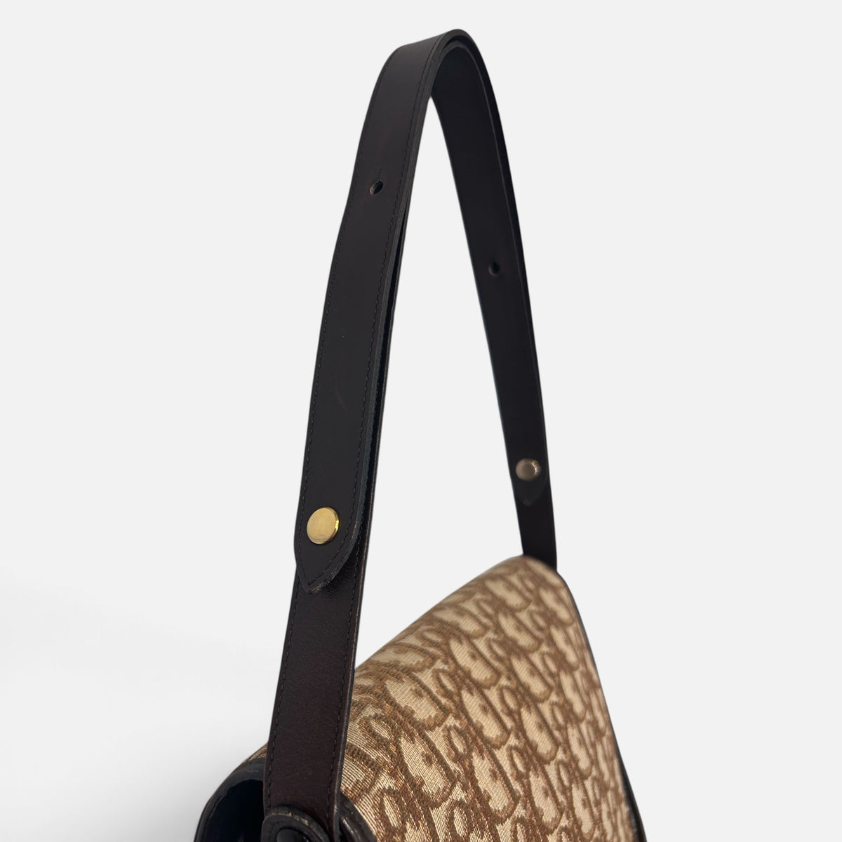Vintage Christian Dior Oblique Shoulder Bag | Late 1970s-Early 1980s
