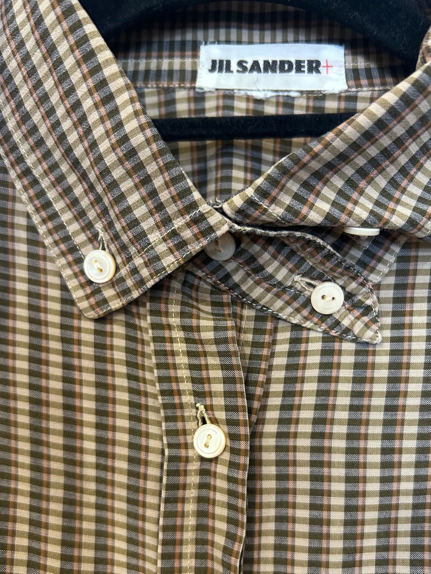 Vintage Jil Sander Checked Button-Down Shirt| 1990s