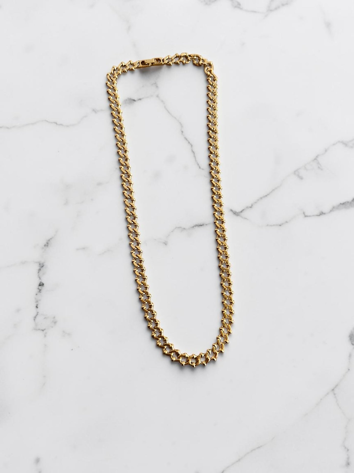 Vintage Gold Plated Chain Necklace|1990׳s