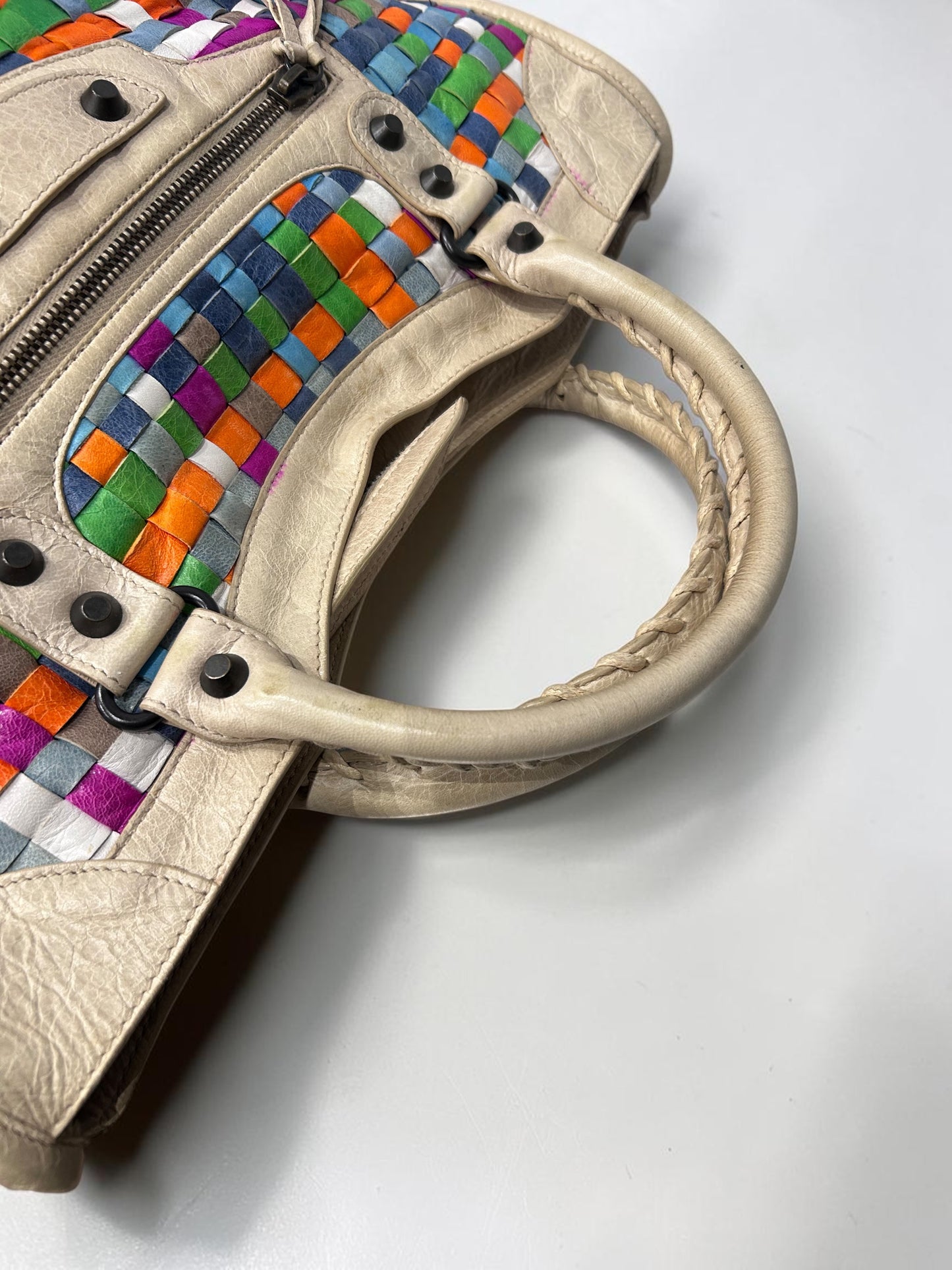 Balenciaga Limited Edition Motocross Woven Classic City Bag|circa 2011