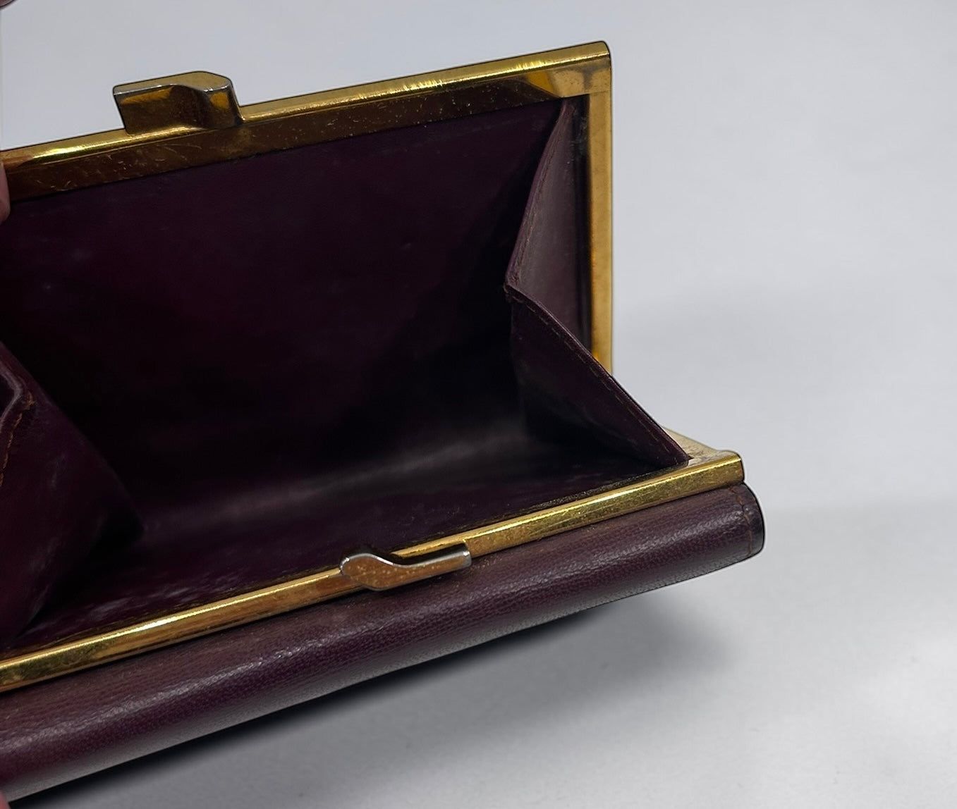 Vintage Cartier Bordeaux Leather Wallet| 1980s