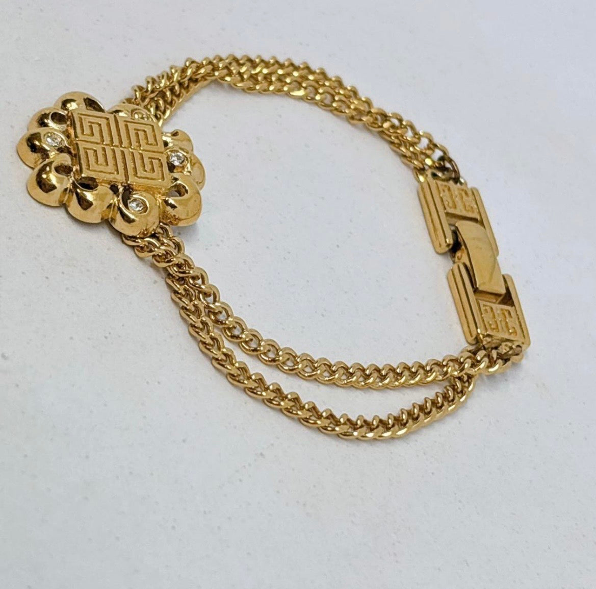 Vintage Givenchy Gold-Plated Chain Bracelet | 1990s