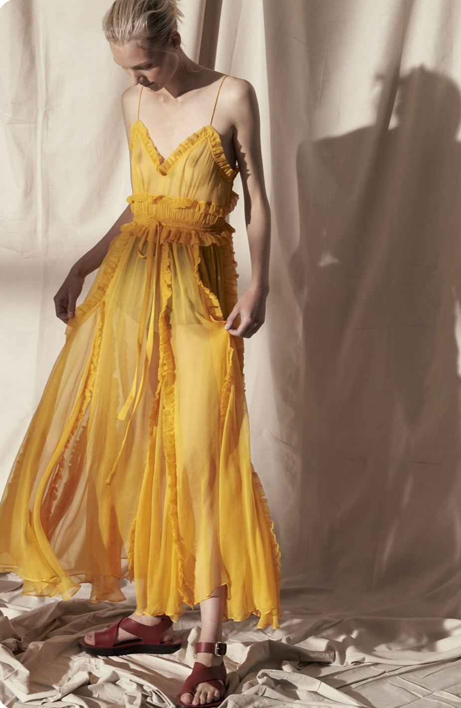 Lee Mathews Silk Maxi dress