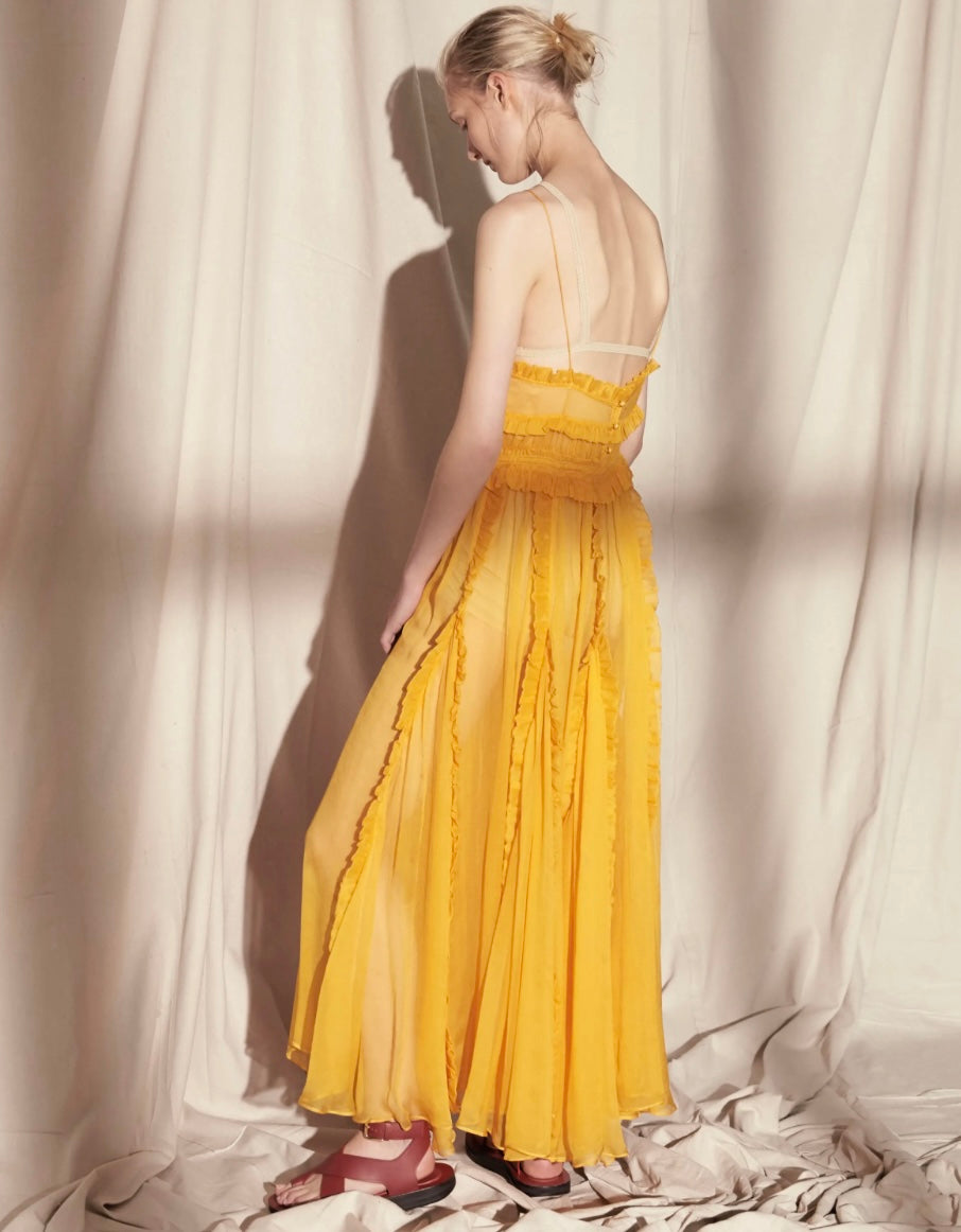 Lee Mathews Silk Maxi dress