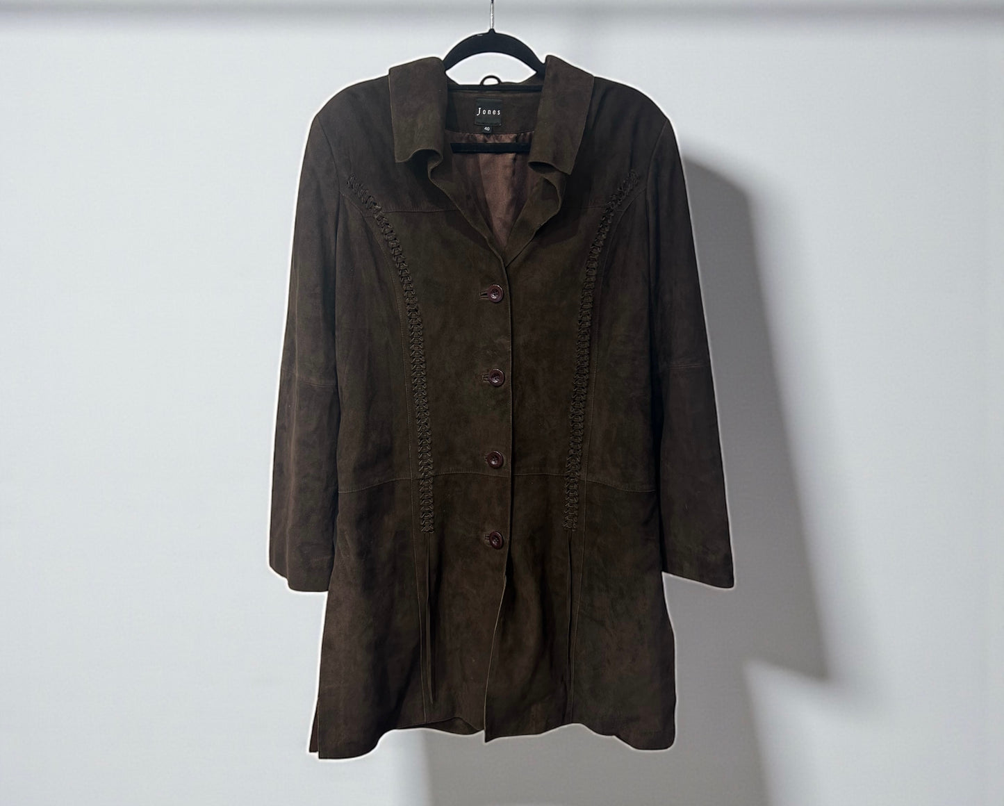 Vintage Brown Suede Leather Jacket by Jones