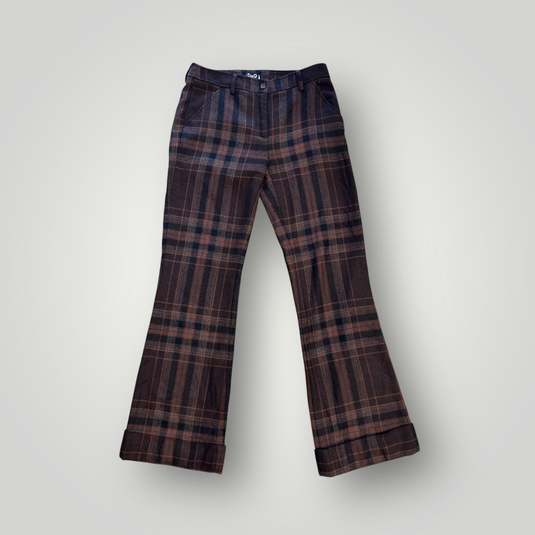 Vintage D&G Checked Wool Tailored Pants