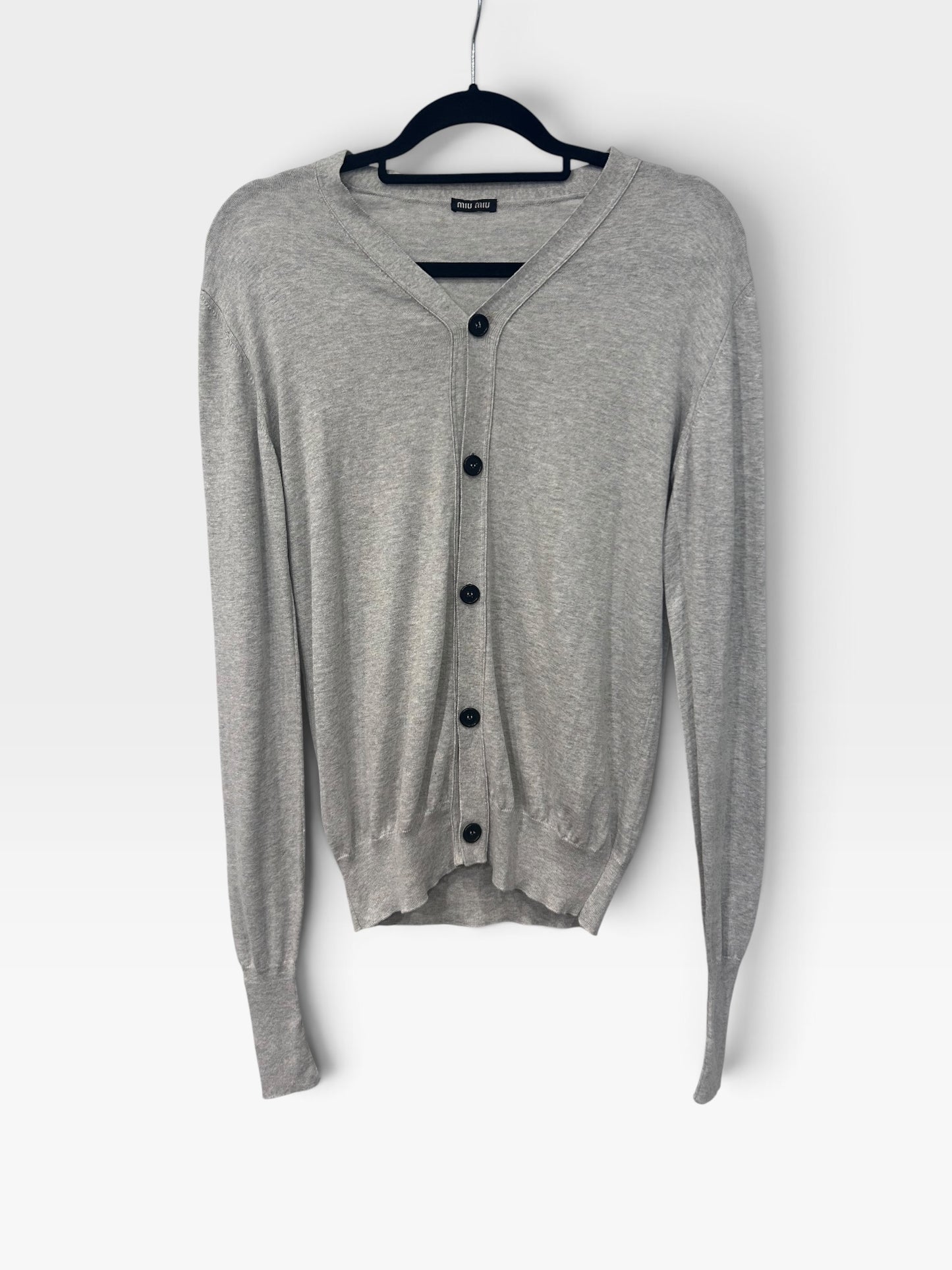 Miu Miu 2019 Grey Cotton Cardigan