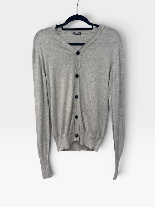 Miu Miu 2019 Grey Cotton Cardigan