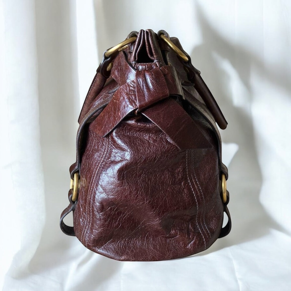Vintage Miu Miu bow hobo bag