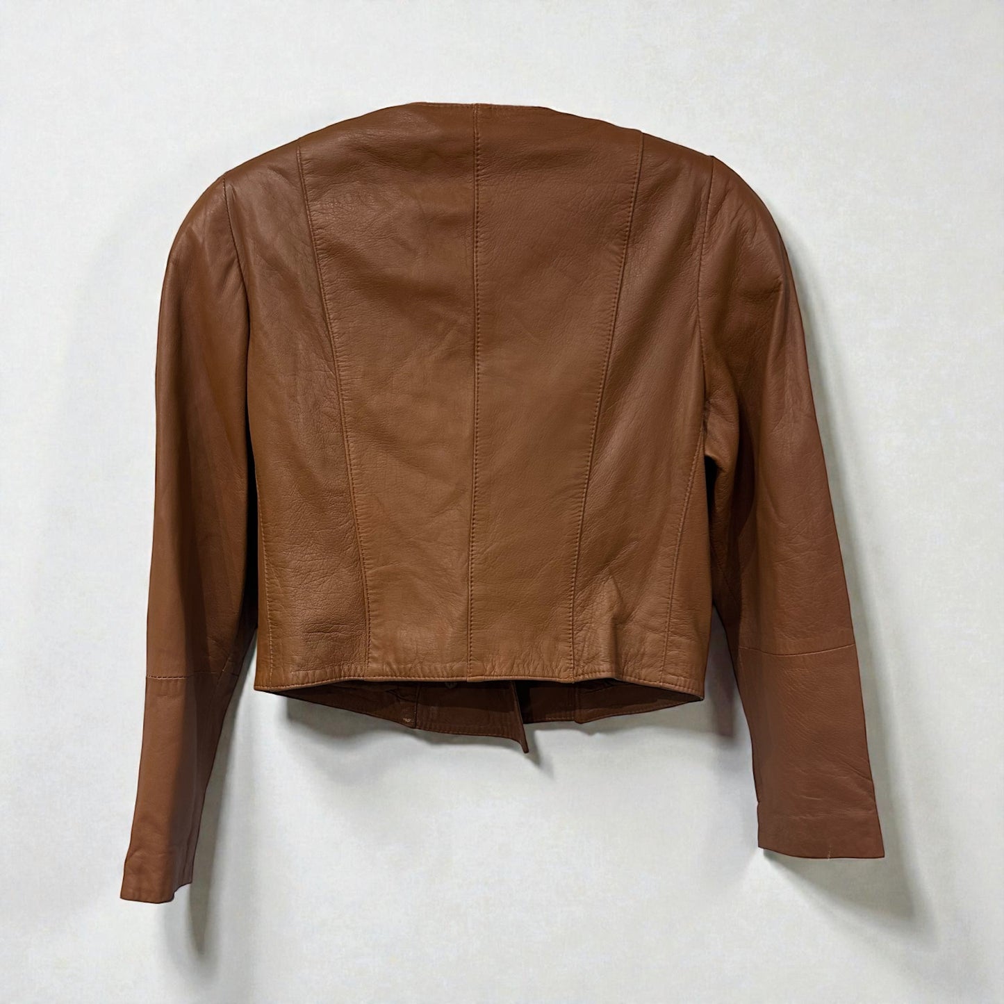Vintage Italian Leather Military Style Jacket