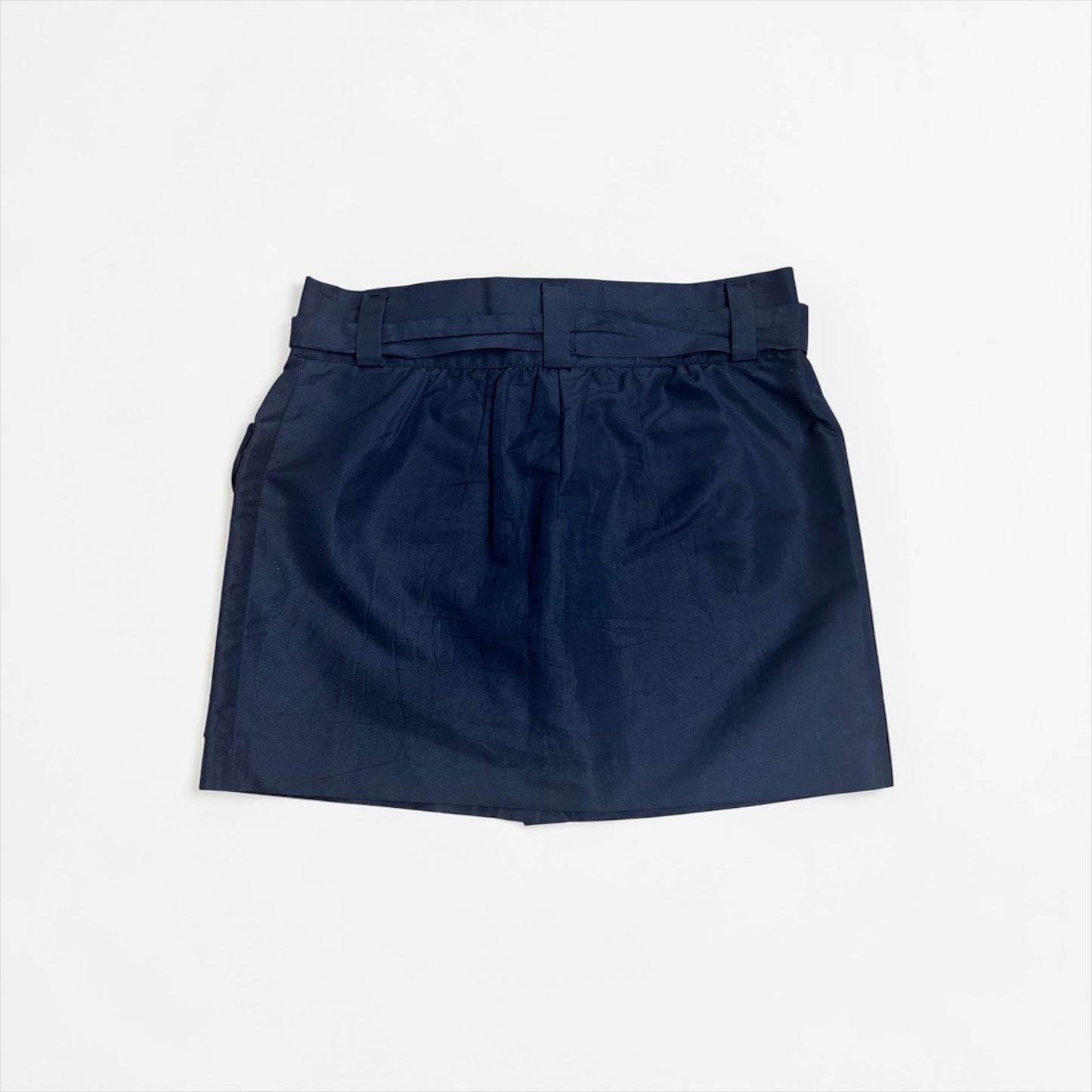 Vintage Prada Navy Mini Skirt with Belt |2000’s