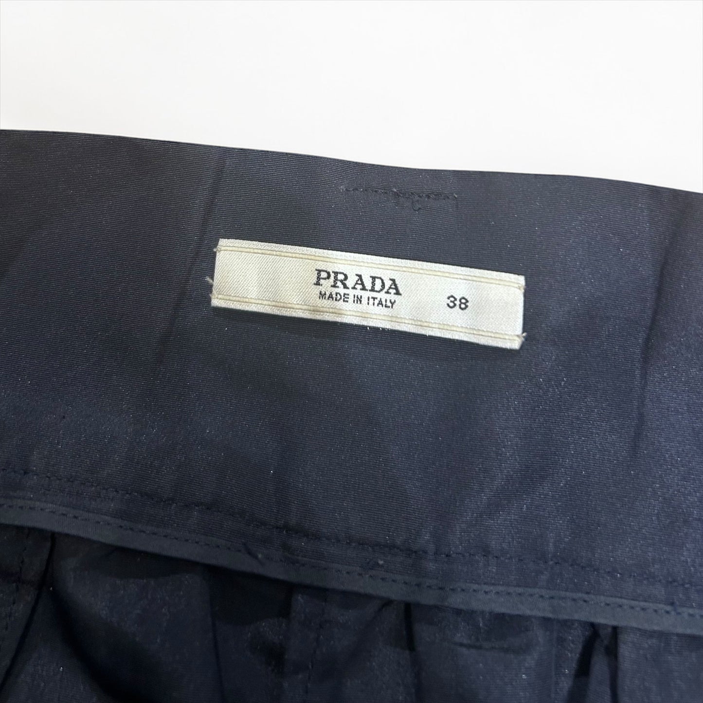 Vintage Prada Navy Mini Skirt with Belt |2000’s