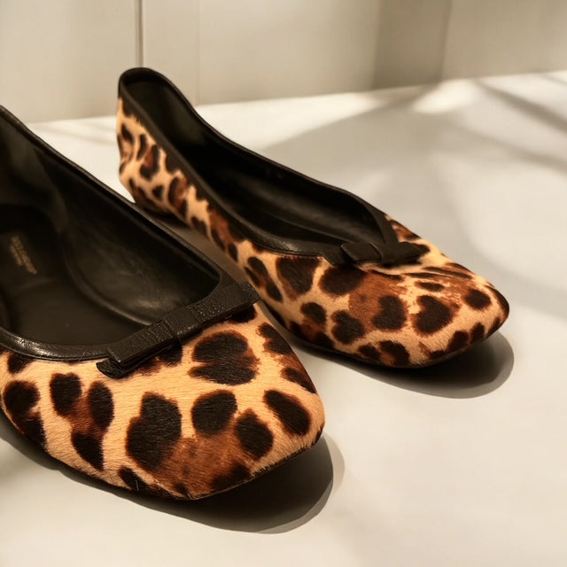 Dolce&Gabbana leopard calf skin ballet flats