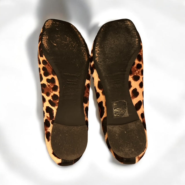 Dolce&Gabbana leopard calf skin ballet flats