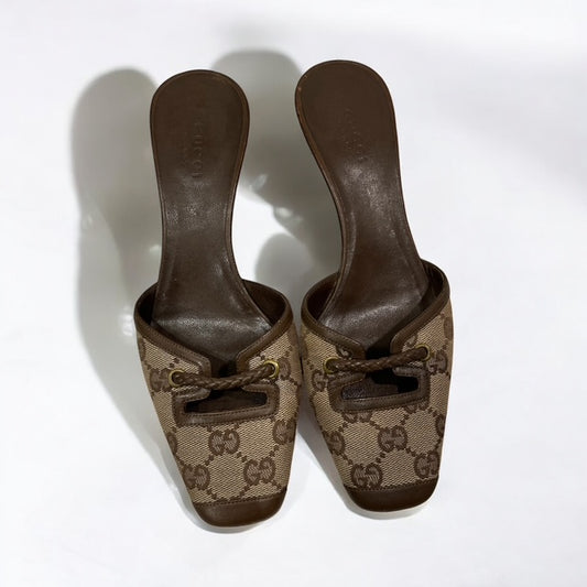 VINTAGE GUCCI HEELED MULES