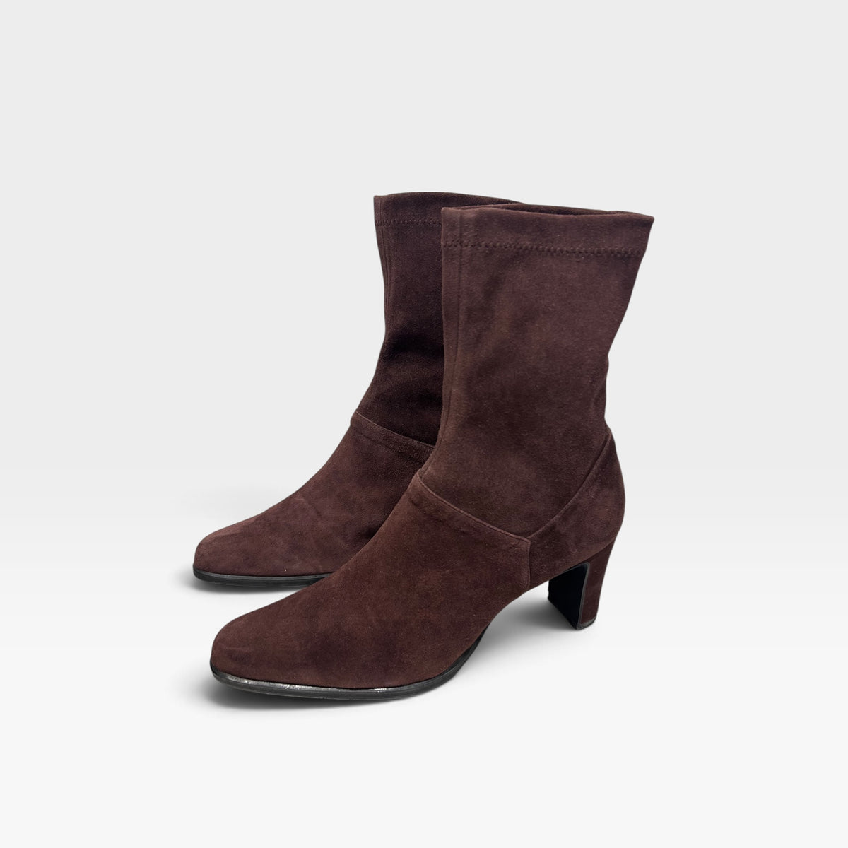 Vintage Yves Saint Laurent brown Suede Boots | Late 1990s