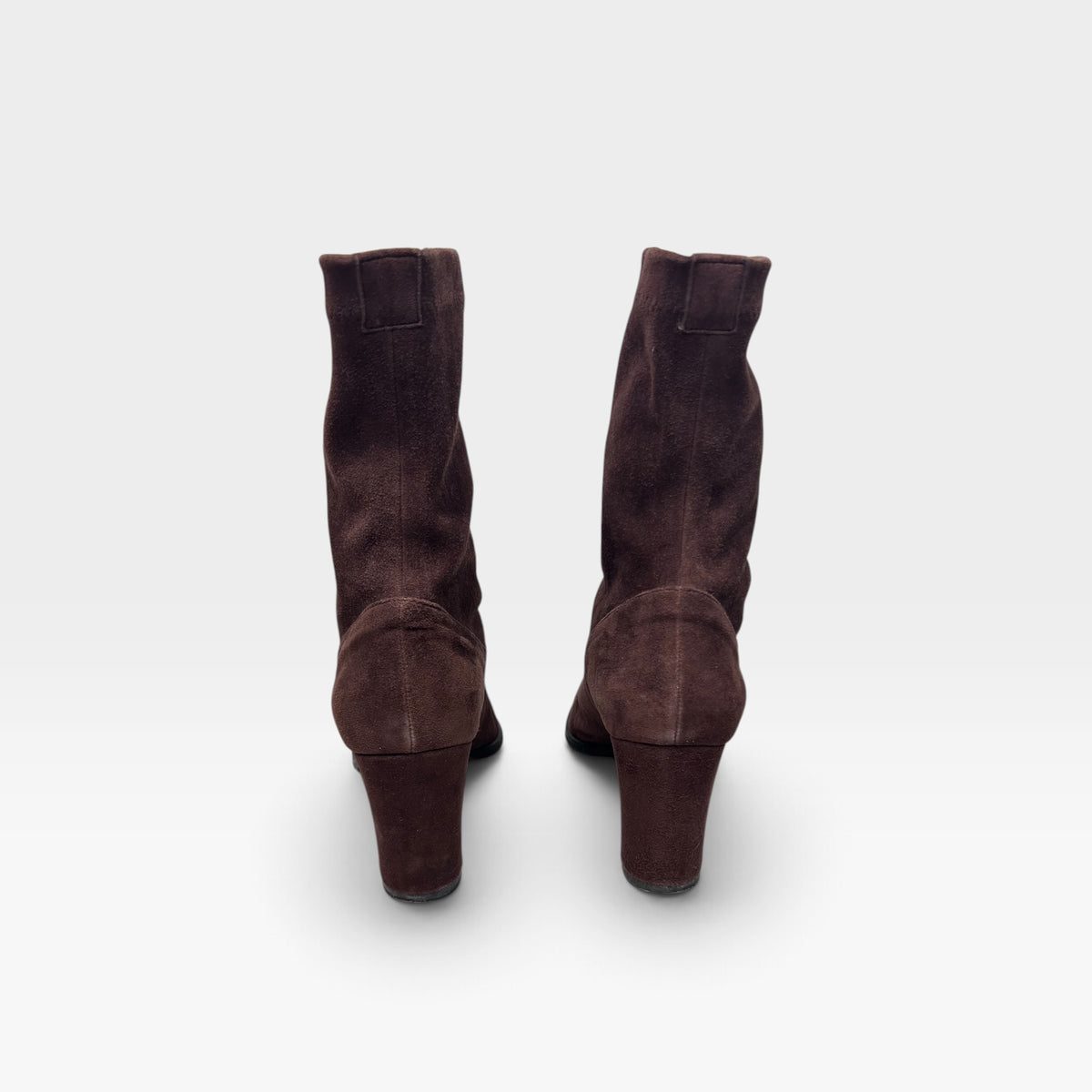 Vintage Yves Saint Laurent brown Suede Boots | Late 1990s