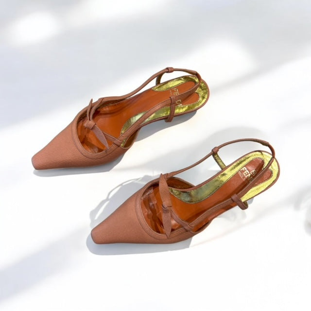 Vintage FENDI bow slingback