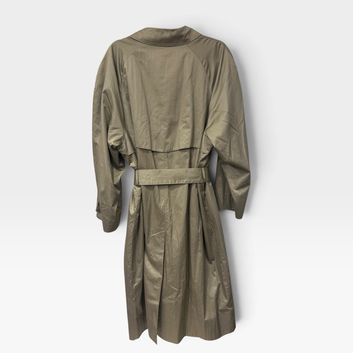 Vintage Burberrys Beige Olive Cotton Trench Coat | Mid 1990s