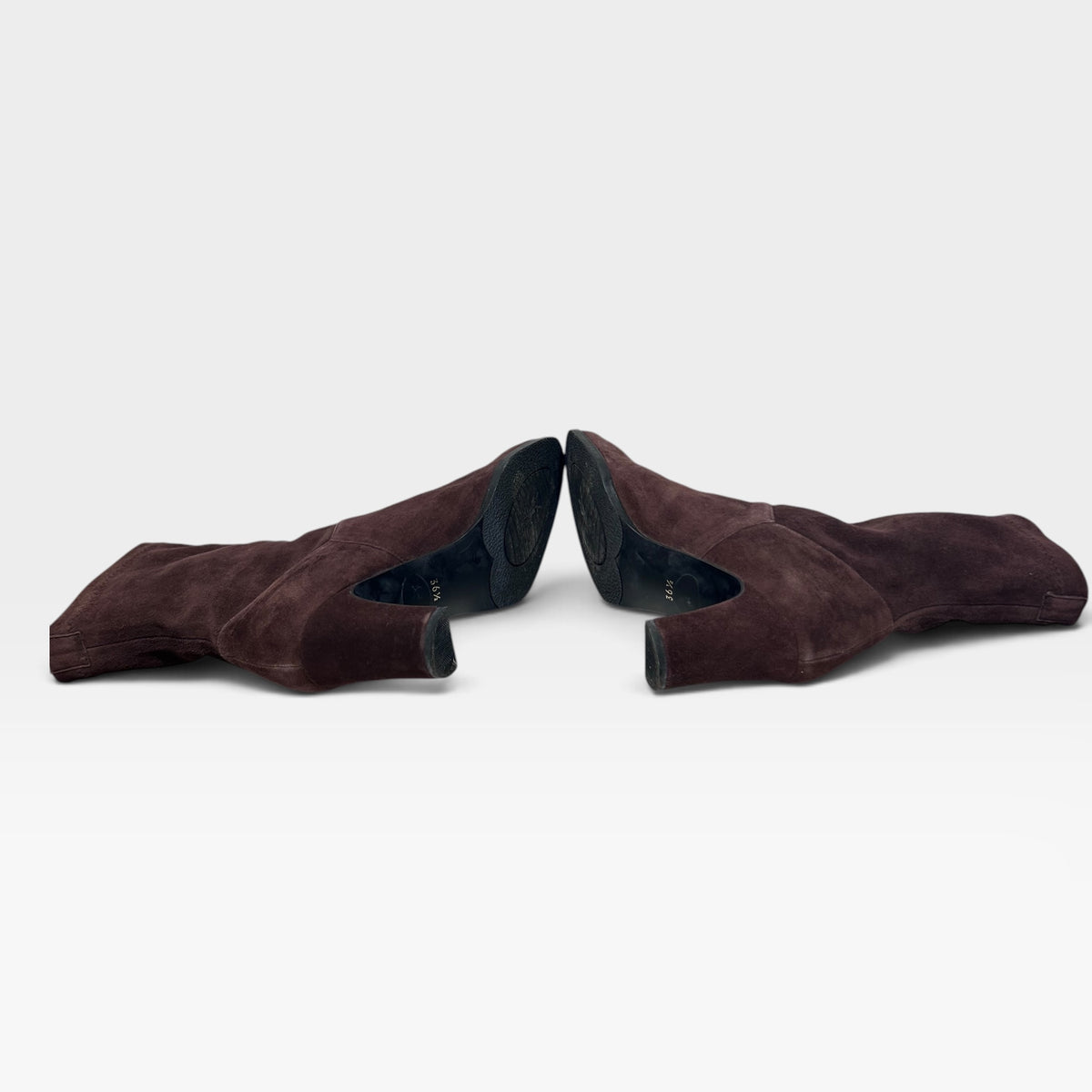Vintage Yves Saint Laurent brown Suede Boots | Late 1990s
