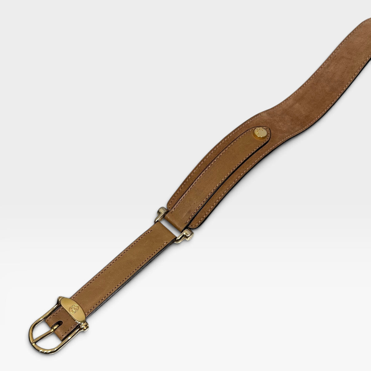 Vintage Gucci Brown Suede & Leather Belt | Vintage